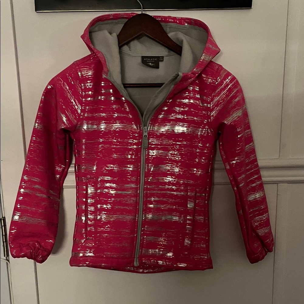 Kids Pink And Silver coat s/p (7-8)